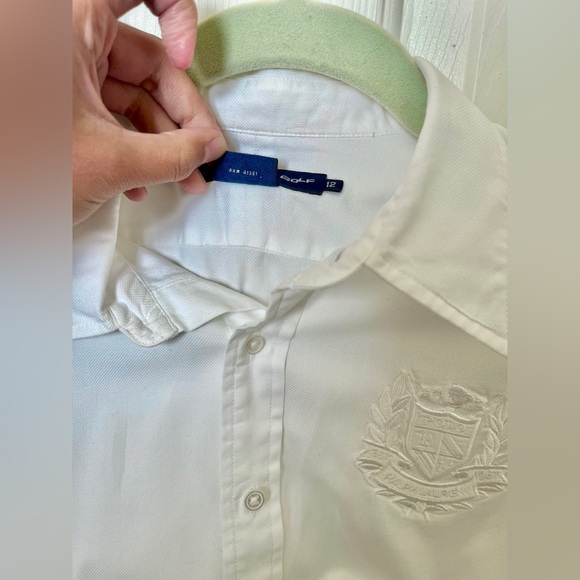 Women’s Ralph Lauren white button down polo shirt on its vintage original logo - Picture 5 of 6